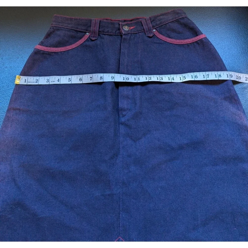 John Sullivan For Pioneer Wear Vintage Women Midi Skirt Denim Western Size 11/12